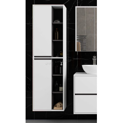 Dulap suspendat Akord Vami W50 2D6P (White/Graphite Grey)