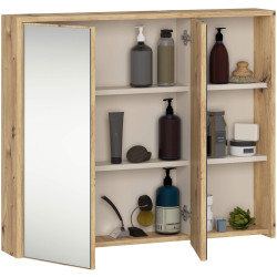 Dulap cu oglinda Akord Vami W90 2D3P (Artisan Oak/Cashmere) Thumb