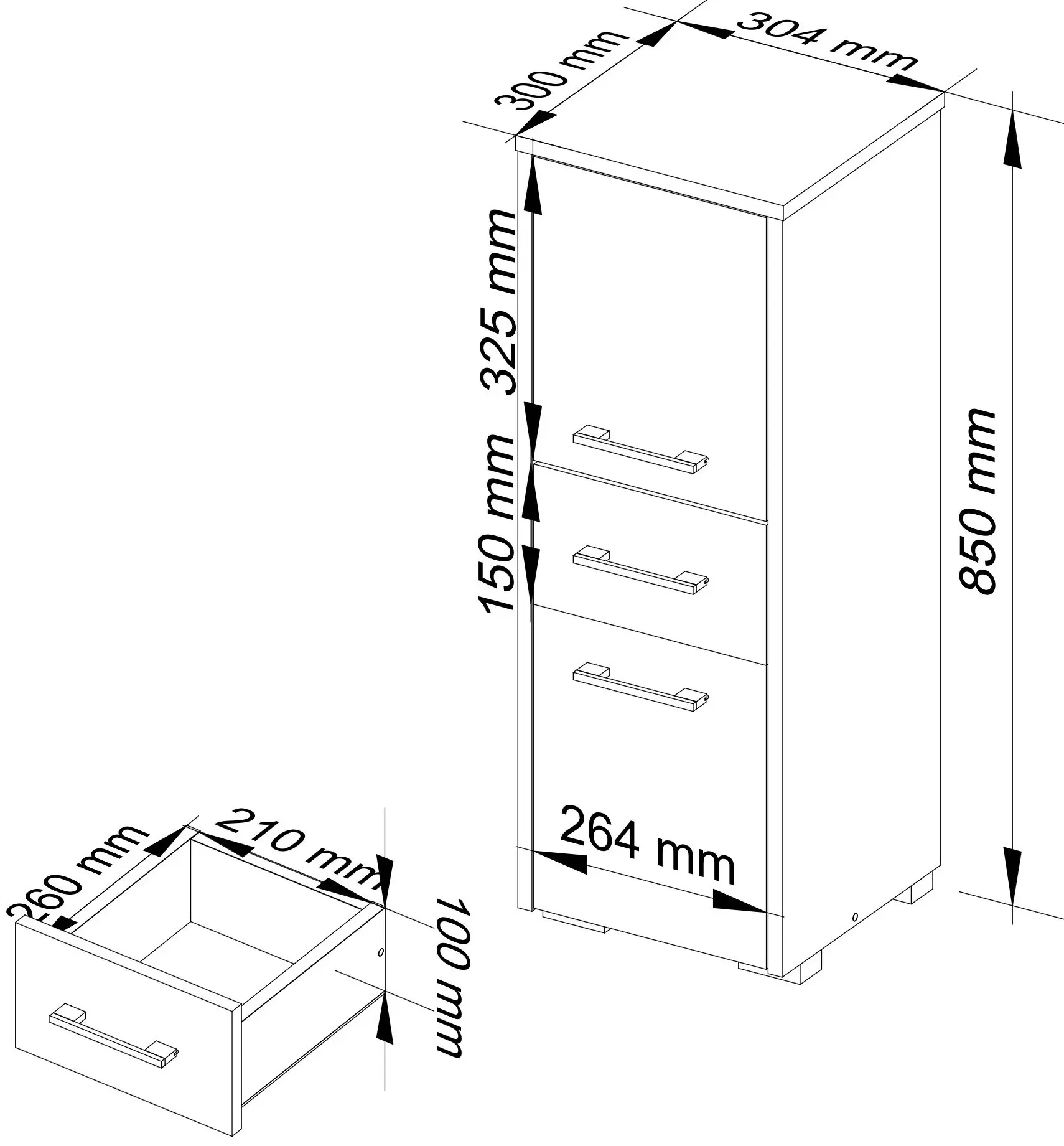 Dulap Akord Fin 30 2D1SZ 85cm (Artisan Oak)