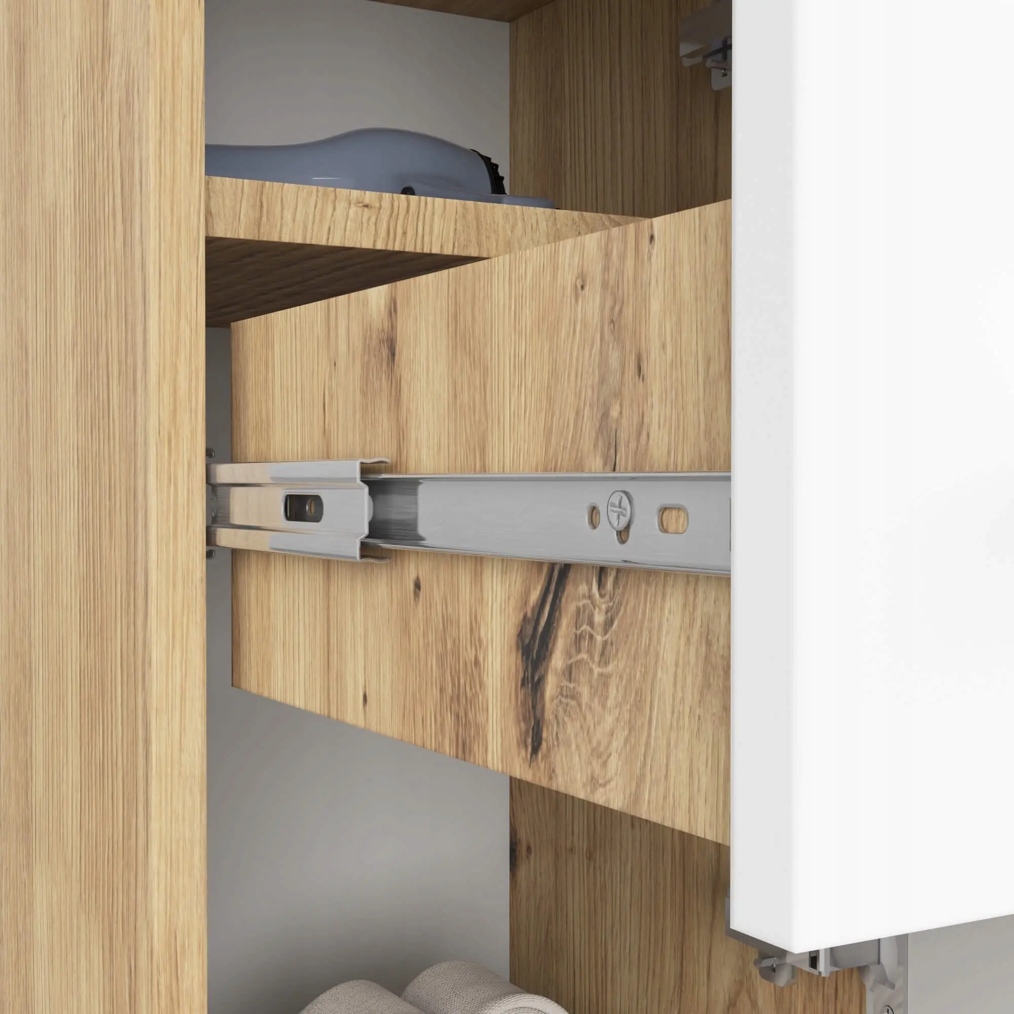 Dulap Akord Fin 30 2D1SZ 85cm (Artisan Oak/White)