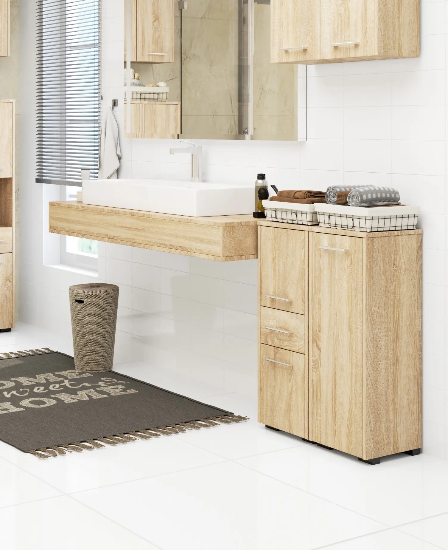 Dulap Akord Fin 30 2D1SZ 85cm (Sonoma Oak)