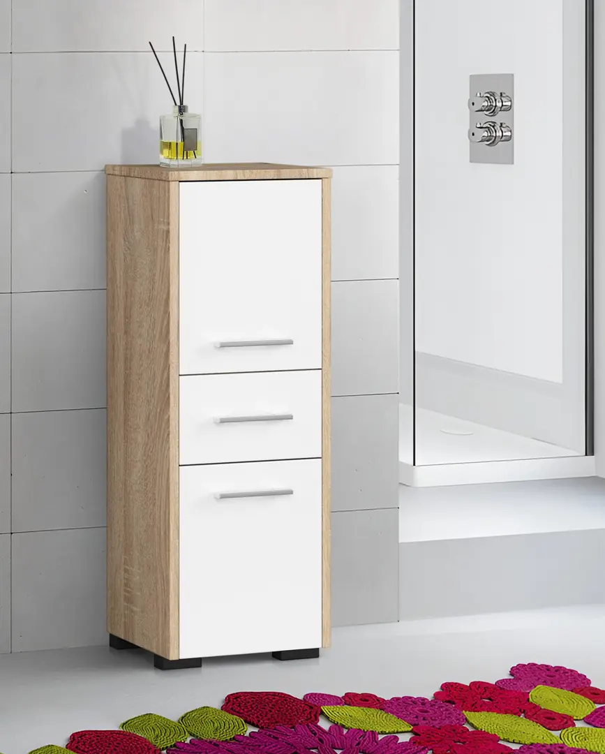 Dulap Akord Fin 30 2D1SZ 85cm (Sonoma Oak/White)