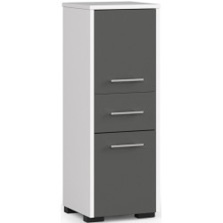 Dulap Akord Fin 30 2D1SZ 85cm (White/Grey) Thumb