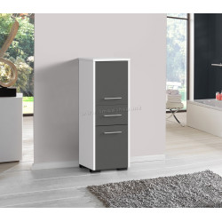 Dulap Akord Fin 30 2D1SZ 85cm (White/Grey)