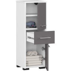 Dulap Akord Fin 30 2D1SZ 85cm (White/Grey) Thumb