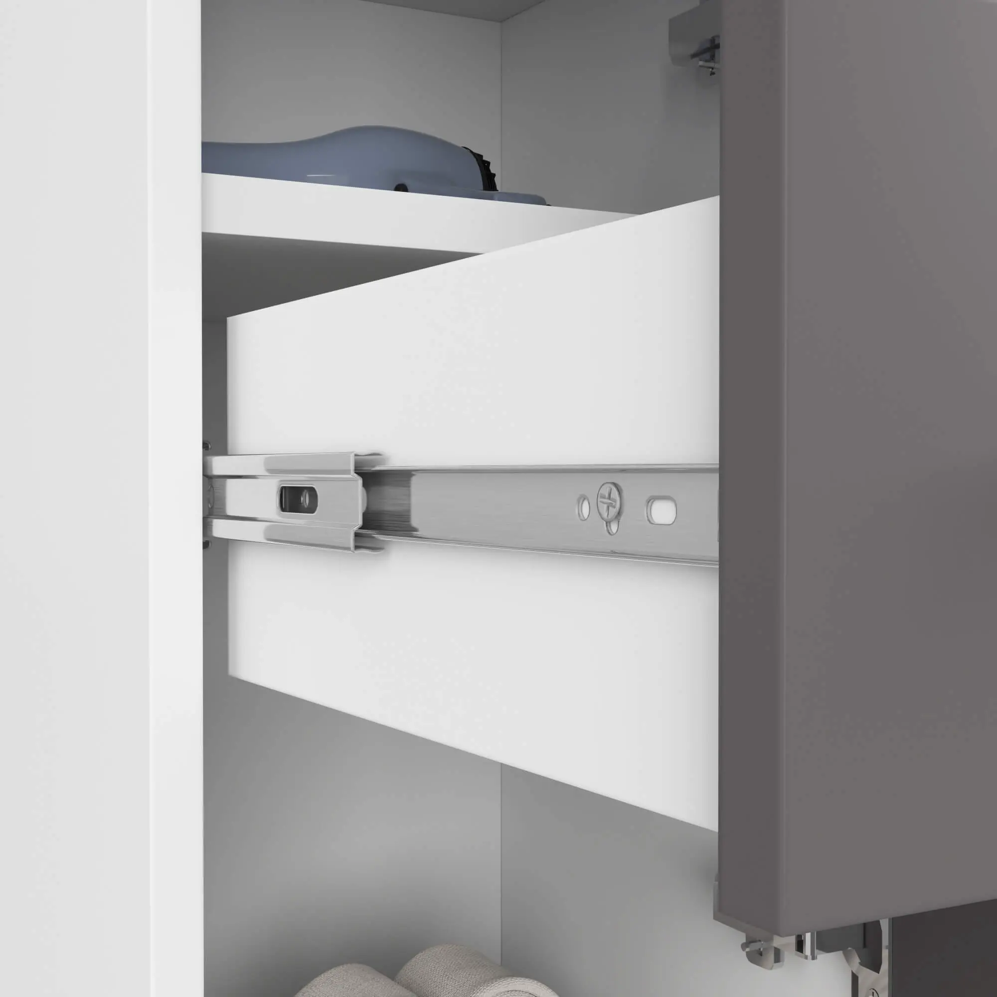 Dulap Akord Fin 30 2D1SZ 85cm (White/Grey)