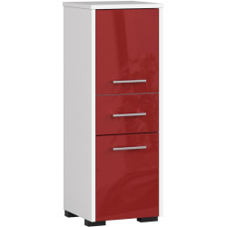 Dulap Akord Fin 30 2D1SZ 85cm (White/Red Gloss) Thumb