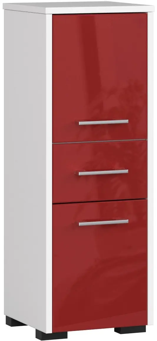 Dulap Akord Fin 30 2D1SZ 85cm (White/Red Gloss)