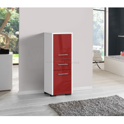Dulap Akord Fin 30 2D1SZ 85cm (White/Red Gloss)