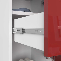 Dulap Akord Fin 30 2D1SZ 85cm (White/Red Gloss) Thumb