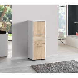 Dulap Akord Fin 30 2D1SZ 85cm (White/Sonoma Oak)