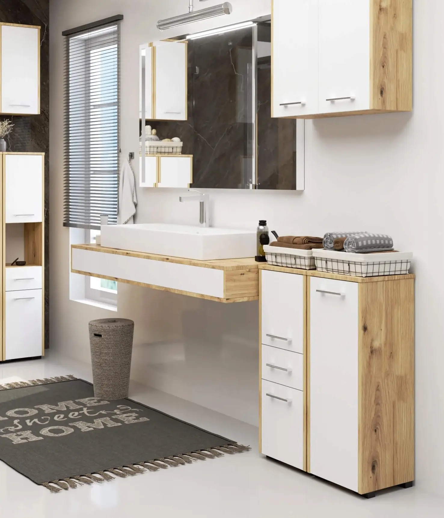 Dulap Akord Fin S30 1D (Artisan Oak/White)