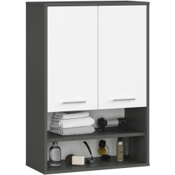 Шкафчик подвесной Akord Fin H934 W64 2D 1P (Graphite Grey/White) Thumb