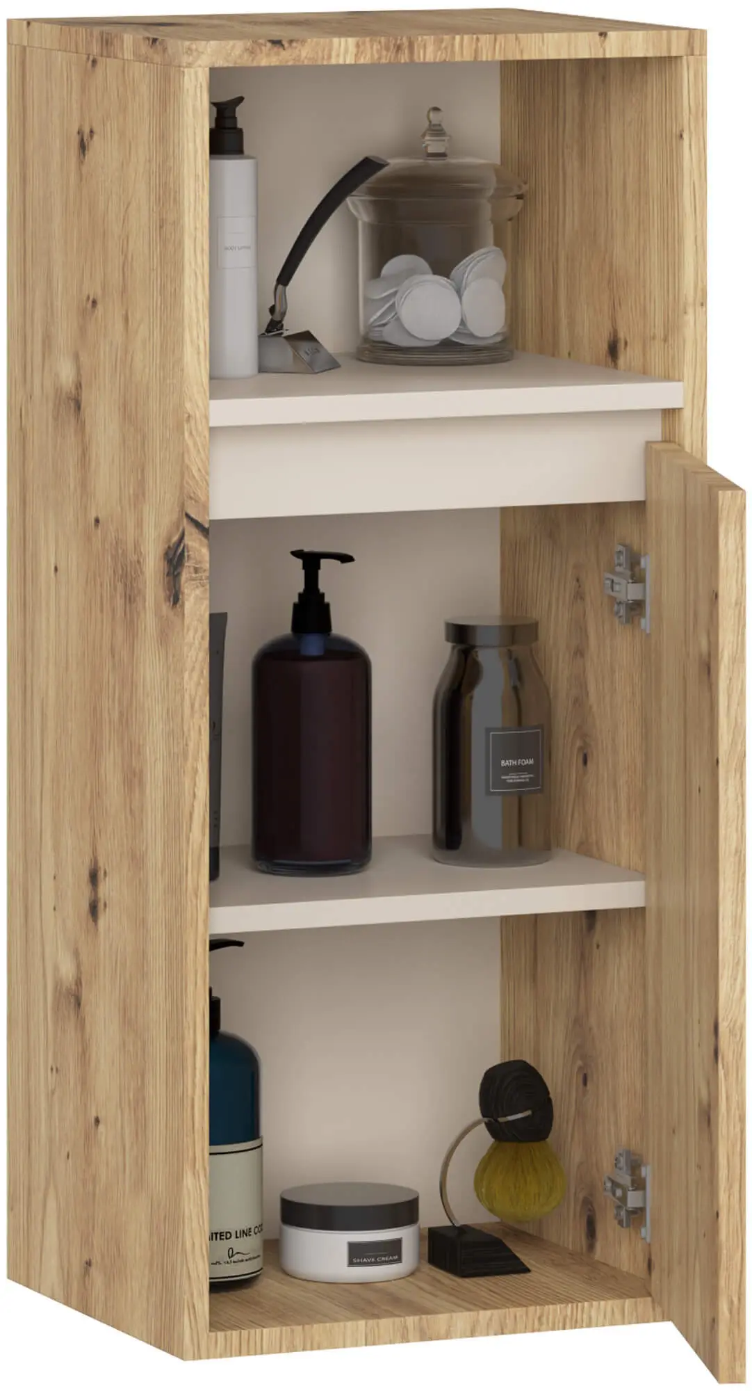 Dulap suspendat Akord Vami W35 1D1W (Artisan Oak/Cashmere)