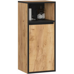 Dulap suspendat Akord Vami W35 1D1W (Craft Oak/Black) Thumb