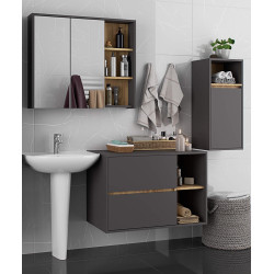 Dulap suspendat Akord Vami W35 1D1W (Graphite Grey/Artisan Oak) Thumb