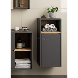 Dulap suspendat Akord Vami W35 1D1W (Graphite Grey/Artisan Oak)