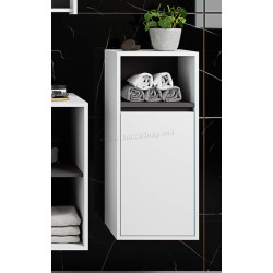 Dulap suspendat Akord Vami W35 1D1W (White/Graphite Grey)