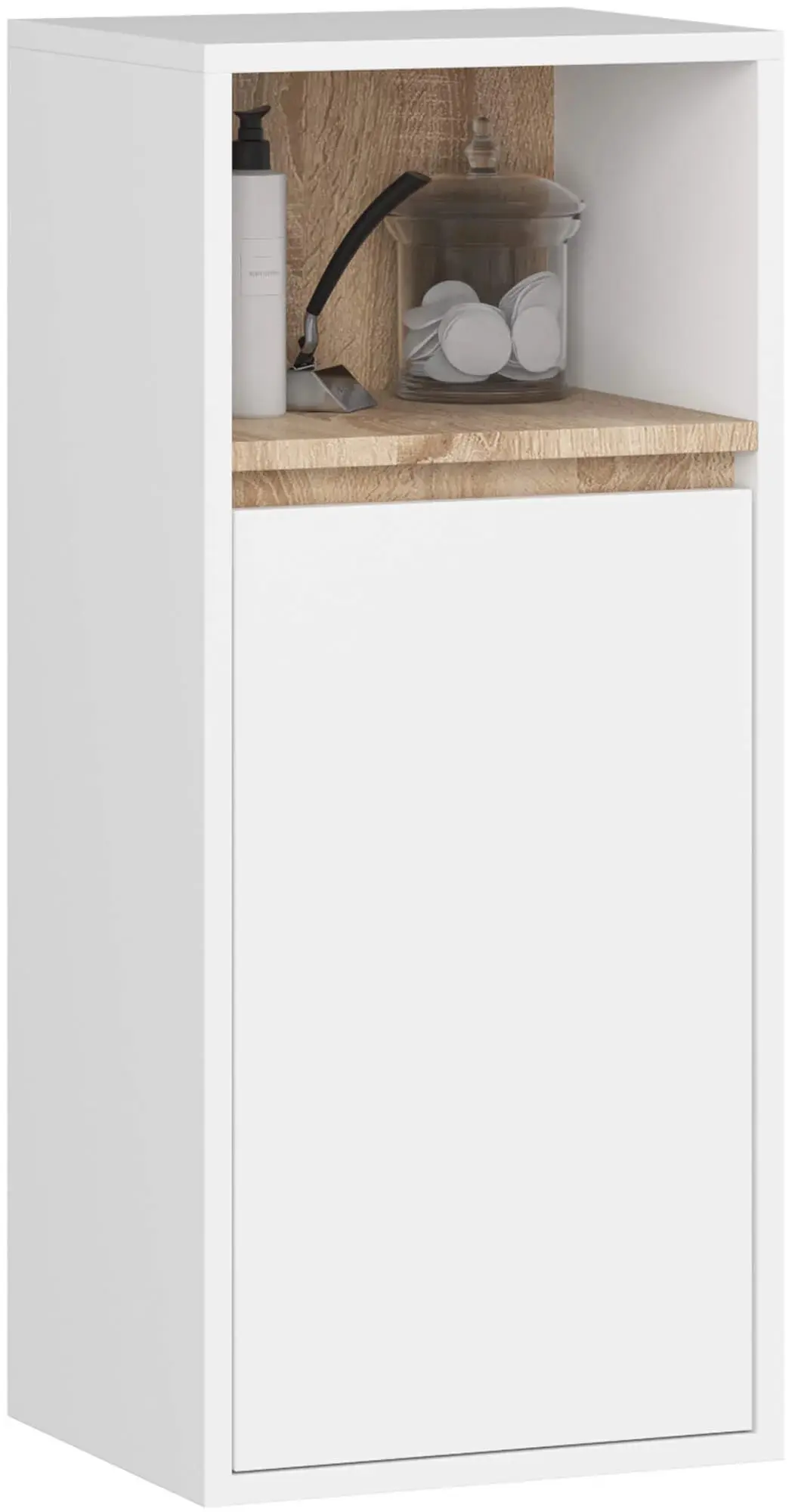 Шкафчик подвесной Akord Vami W35 1D1W (White/Sonoma Oak)