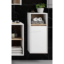 Dulap suspendat Akord Vami W35 1D1W (White/Sonoma Oak)