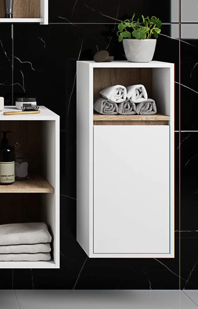 Шкафчик подвесной Akord Vami W35 1D1W (White/Sonoma Oak)