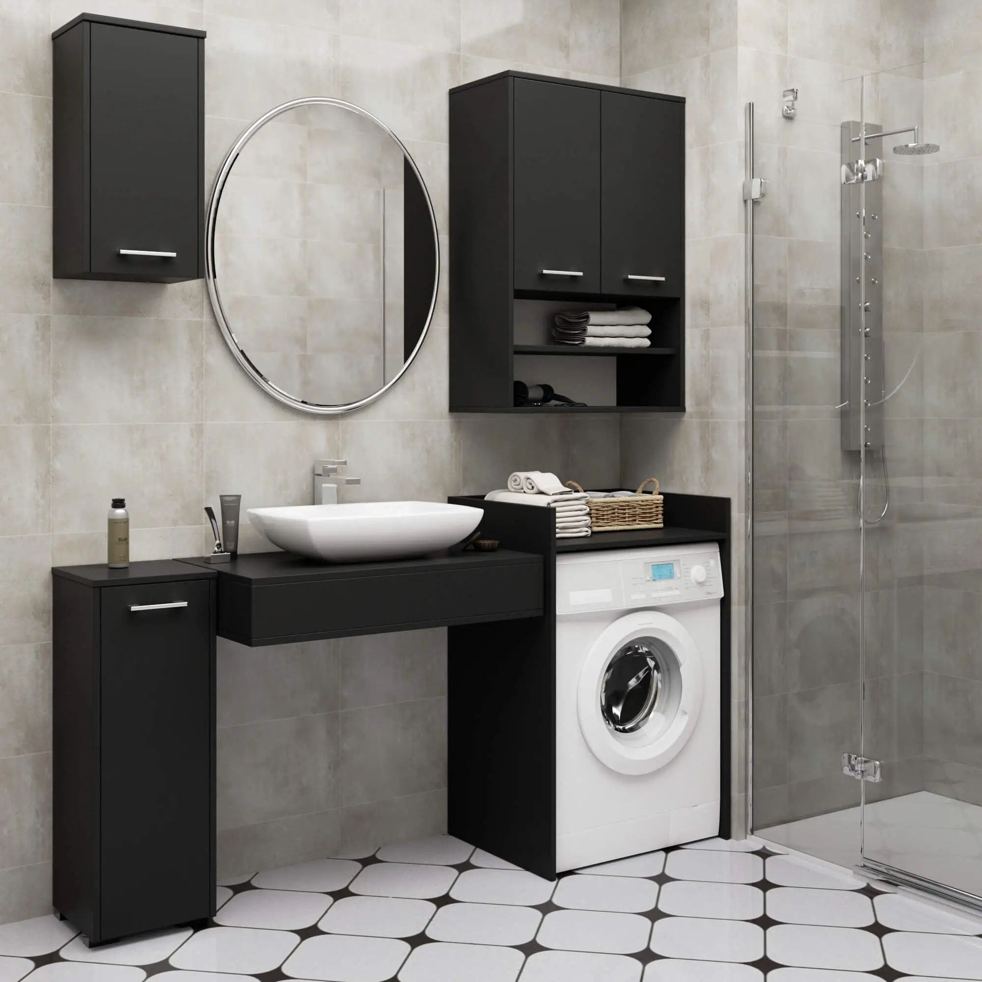 Carcasa masina de spalat Akord Fin 98cm (Black)