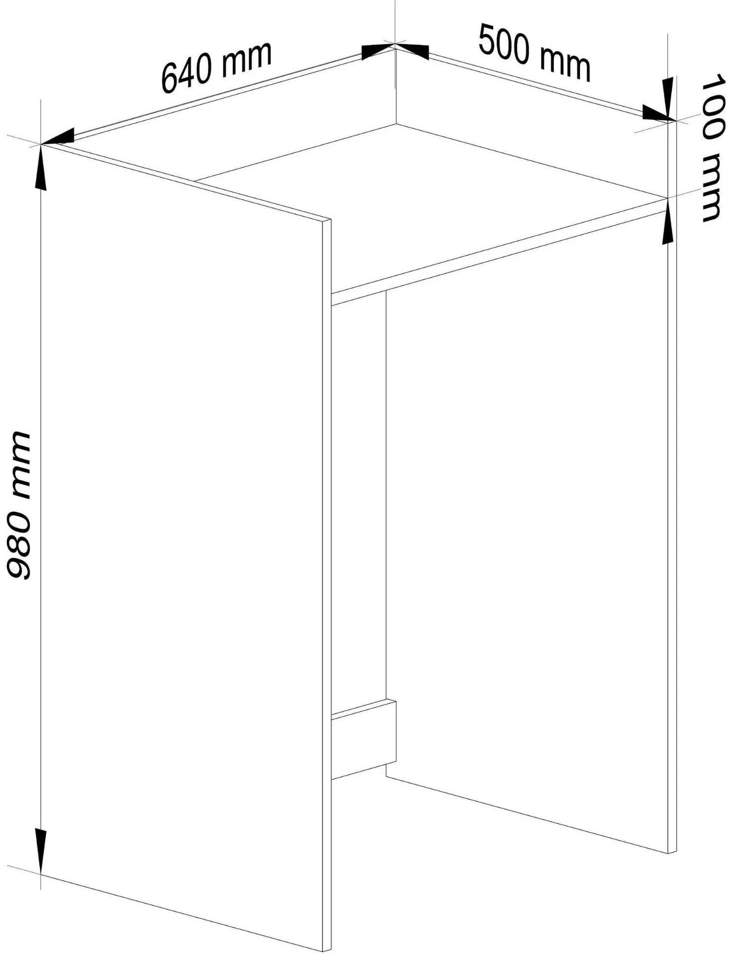Carcasa masina de spalat Akord Fin 98cm (Black)