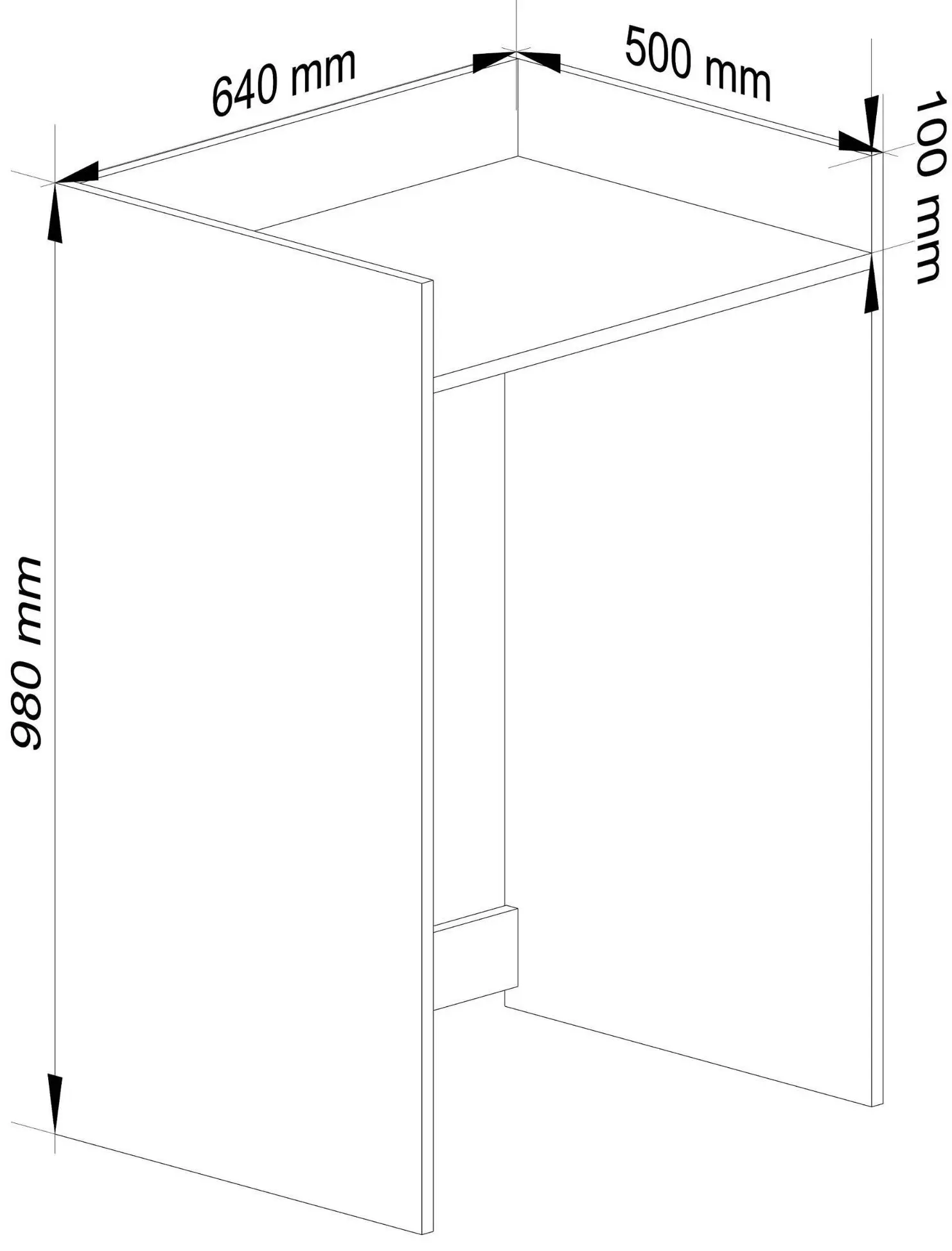 Carcasa masina de spalat Akord Fin 98cm (Sonoma Oak)