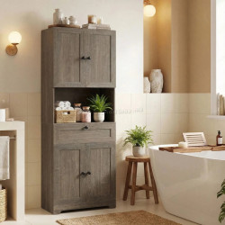 Шкаф для ванной Costway JV13228GR (Grey)