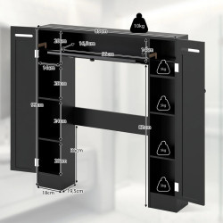 Шкафчик для ванной Costway BA7920DK (Black) Thumb