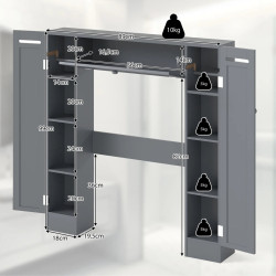 Шкафчик для ванной Costway BA7920GR (Grey) Thumb