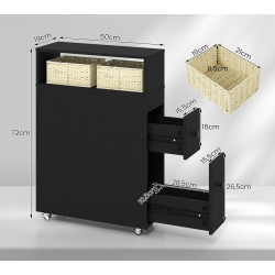 Dulap de baie Costway BA8160DK (Black) Thumb