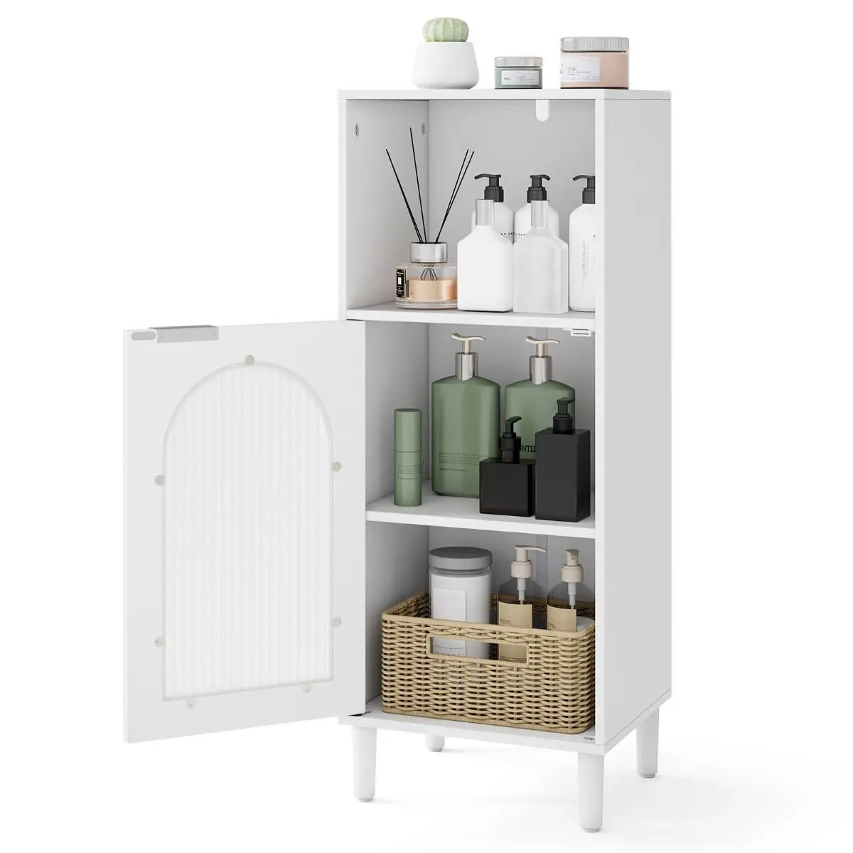 Шкафчик для ванной Costway JV12697WH (White) - 3