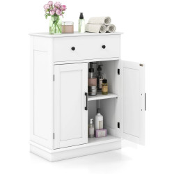 Шкафчик для ванной Costway JV12806WH (White) Thumb