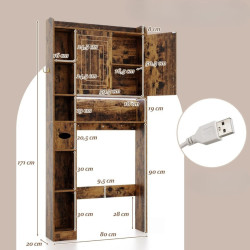 Шкафчик для ванной Costway JV12820CF (Brown) Thumb