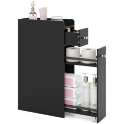 Шкафчик для ванной Costway JV12829DK (Black) Thumb
