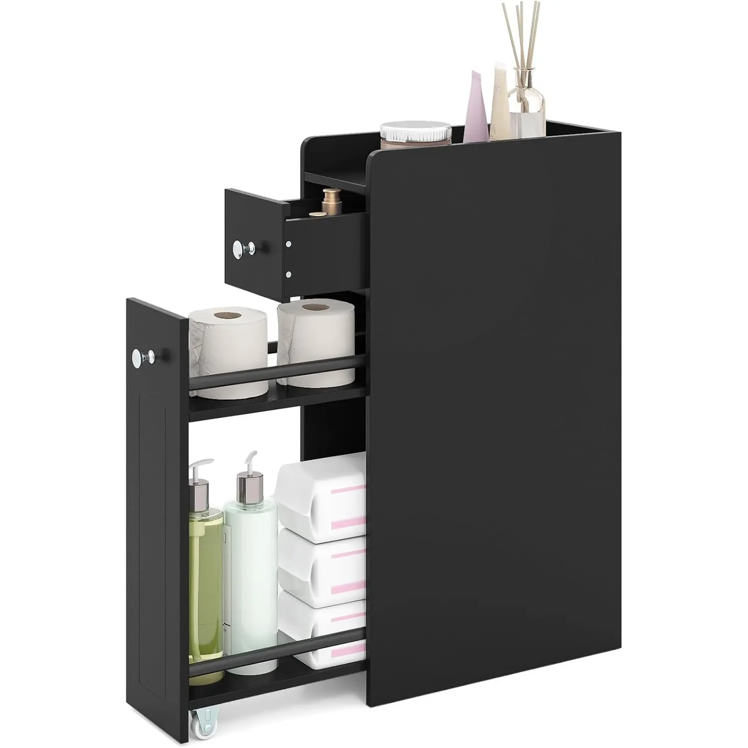 Шкафчик для ванной Costway JV12829DK (Black) - 3