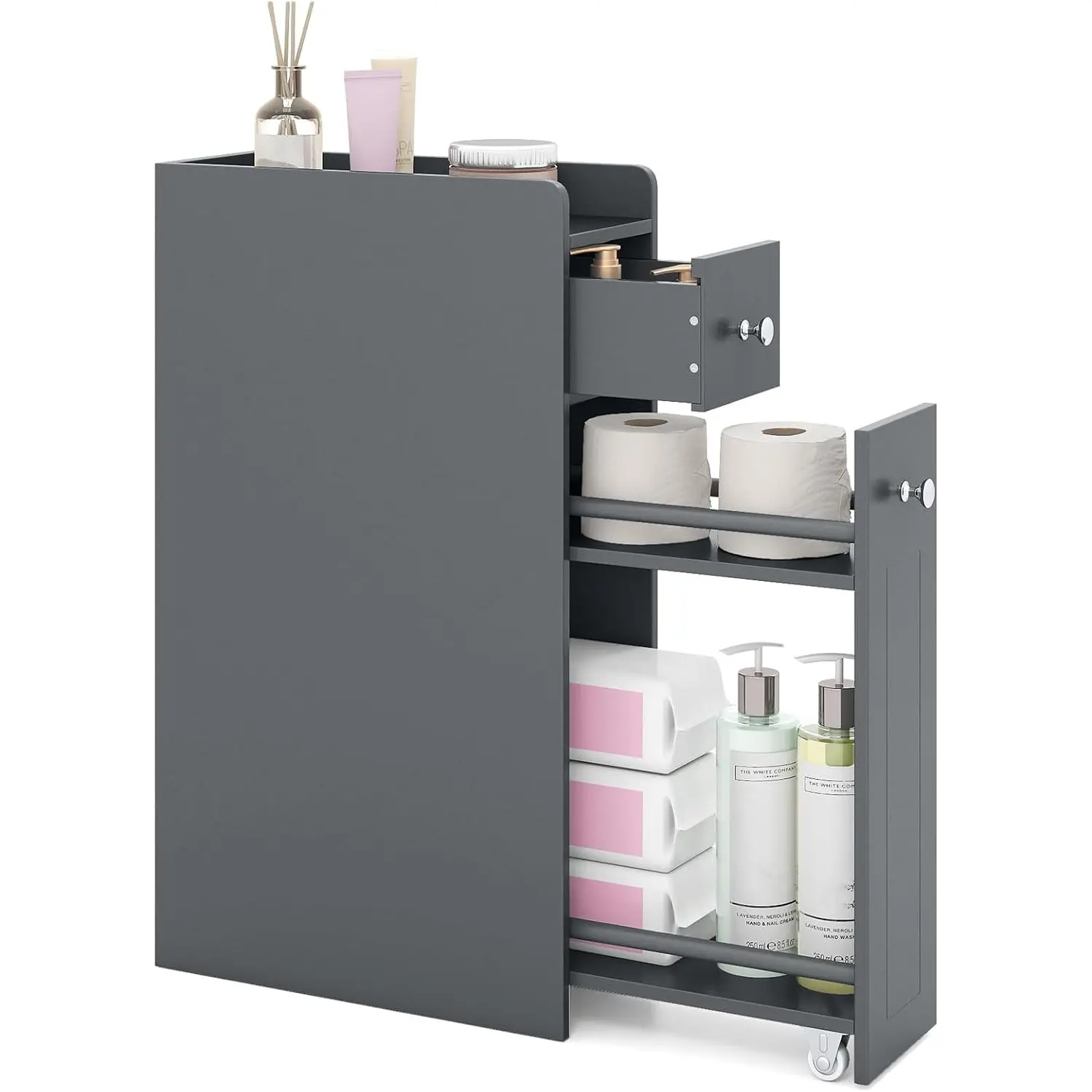 Шкафчик для ванной Costway JV12829GR (Grey) - 3