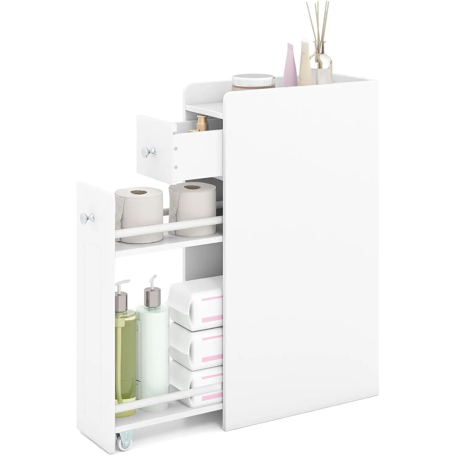 Шкафчик для ванной Costway JV12829WH (White) - 3