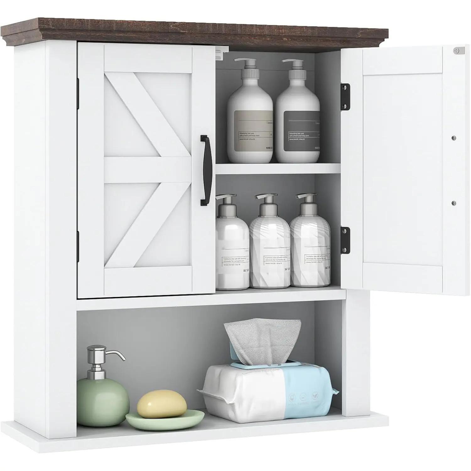 Шкафчик для ванной Costway JV12880WH (White) - 3
