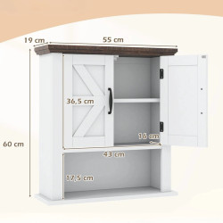 Шкафчик для ванной Costway JV12880WH (White) Thumb