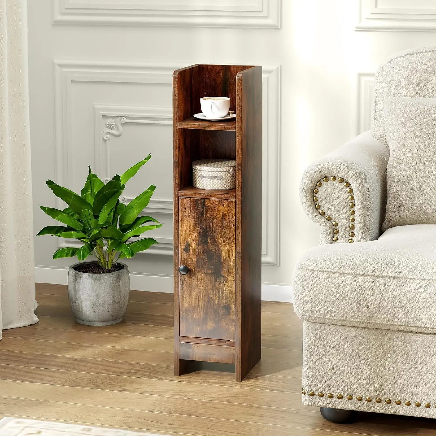 Шкафчик для ванной Costway JV12885CF (Brown) - 7