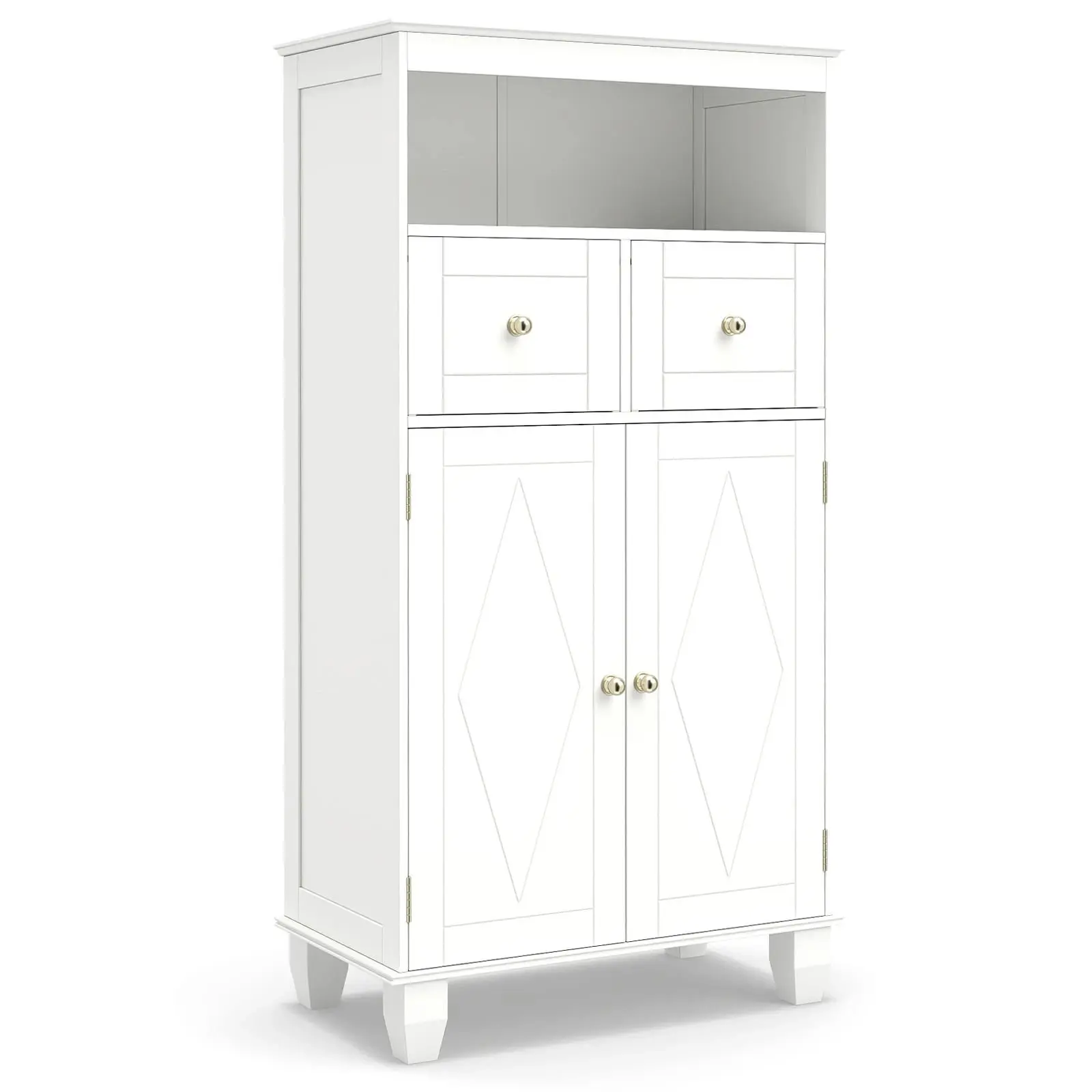 Шкафчик для ванной Costway JV12898WH (White) - 2
