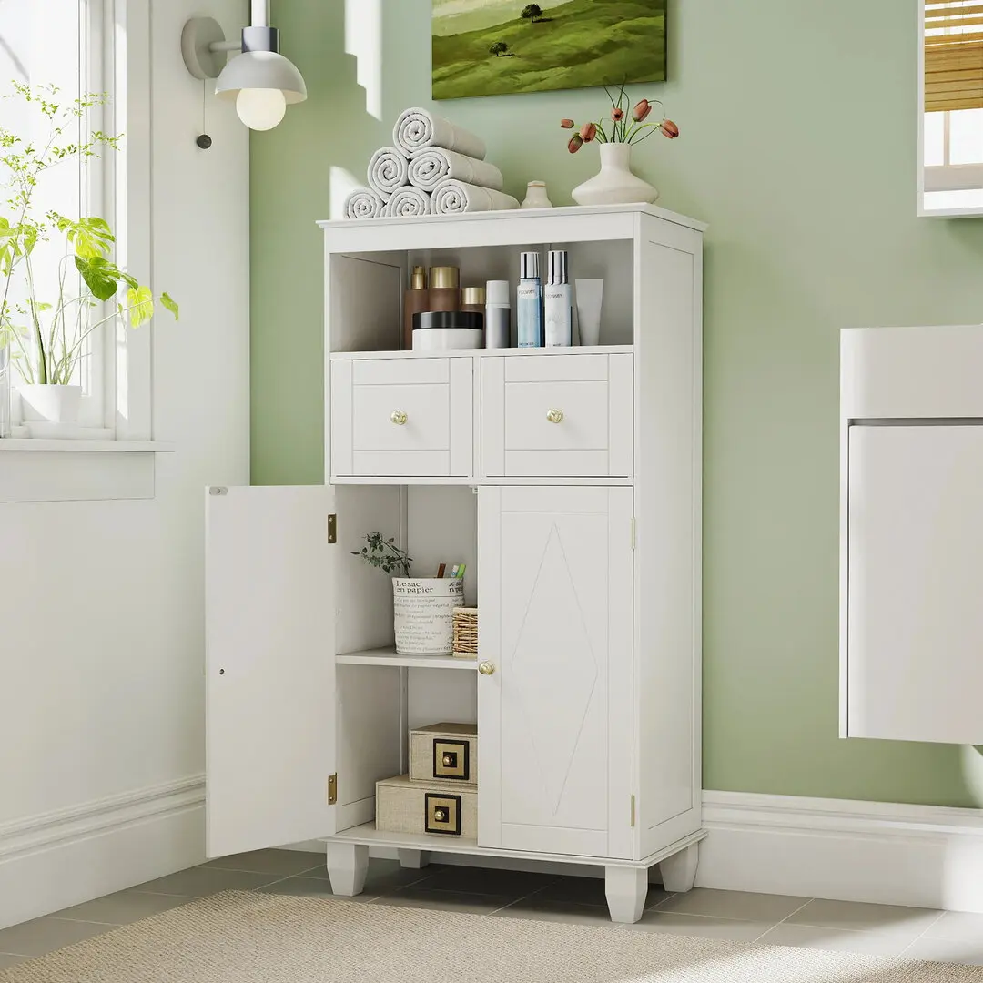 Шкафчик для ванной Costway JV12898WH (White)