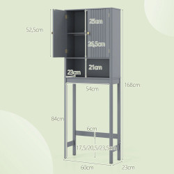 Шкафчик для ванной Costway JV12943HS (Grey) Thumb