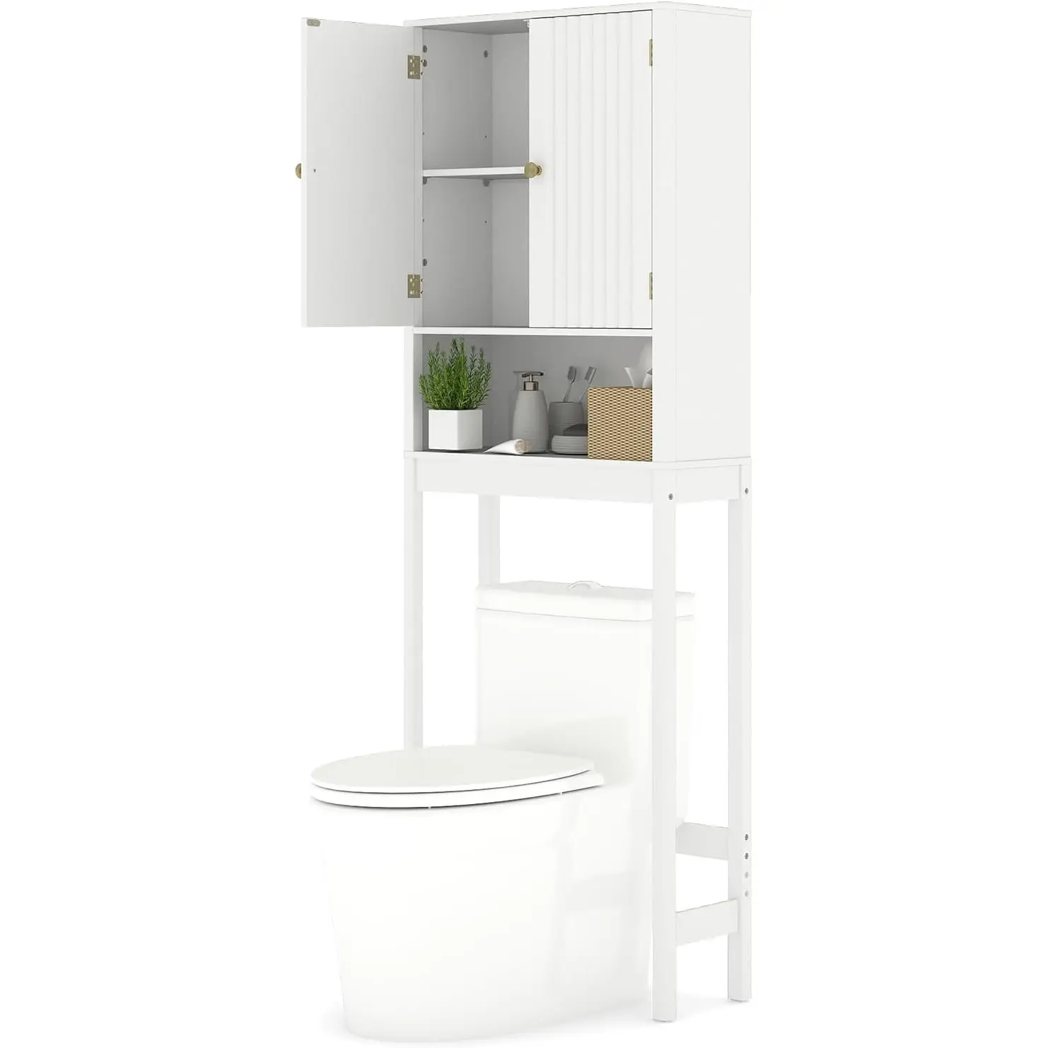 Шкафчик для ванной Costway JV12943WH (White) - 3