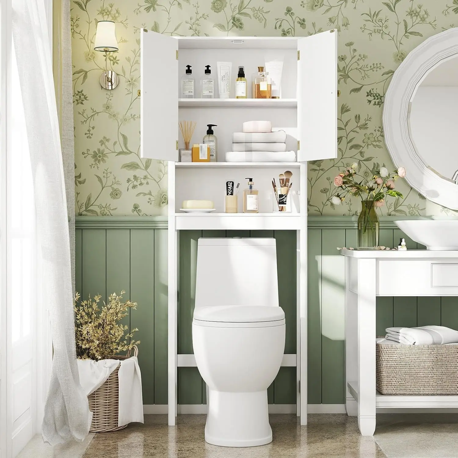 Шкафчик для ванной Costway JV12943WH (White) - 5