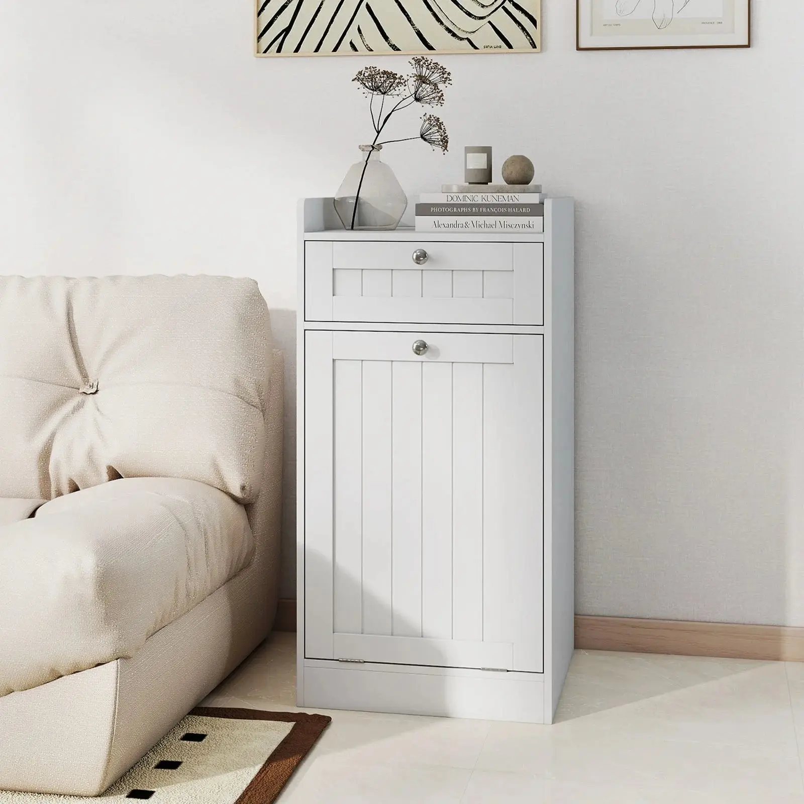 Шкафчик для ванной Costway JV13024WH (White) - 5