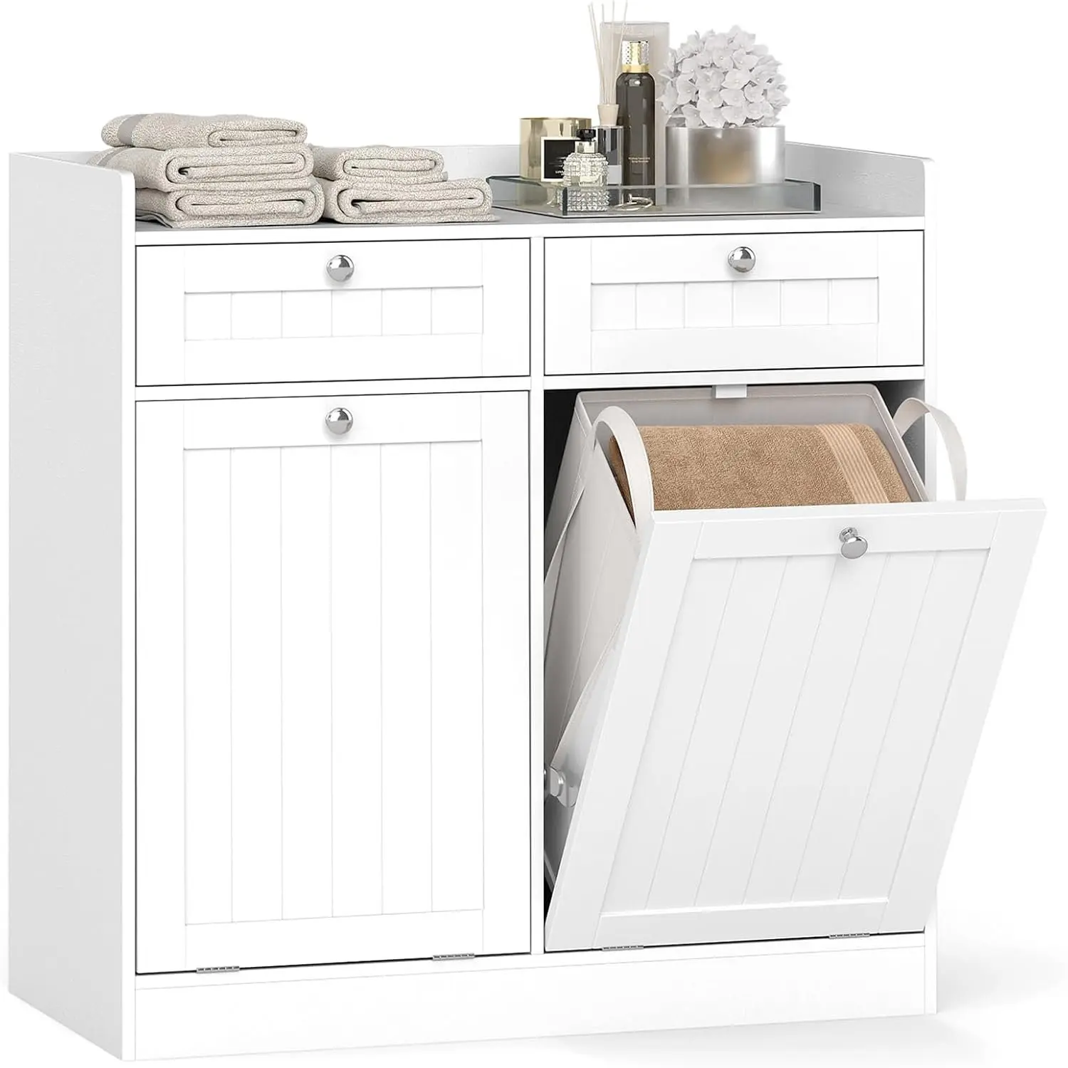 Dulap pentru baie Costway JV13025WH (White) - 2