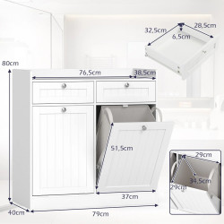 Dulap pentru baie Costway JV13025WH (White) Thumb